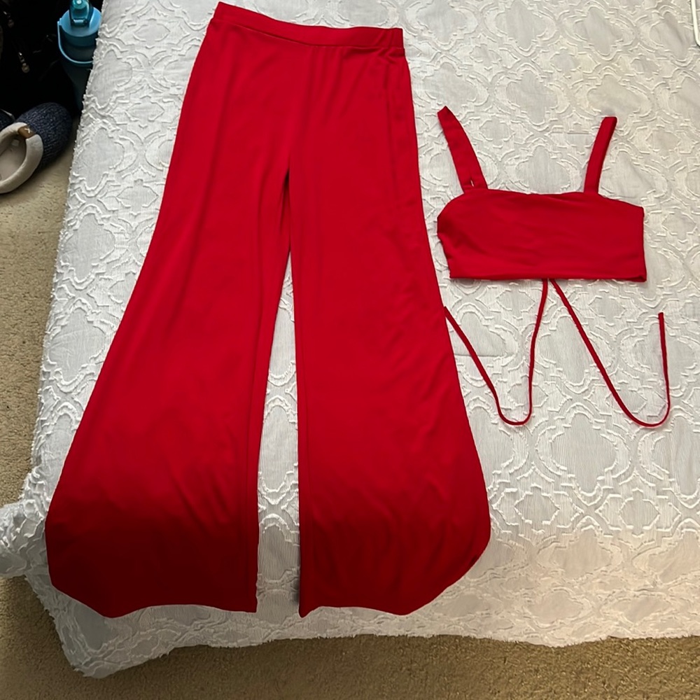 SHEIN Crimson Two-Piece Set